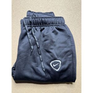 VTG Y2K Nike soccer Jogger Sweatpants SMALL Gray Stretch Fleece‎ Athleisure